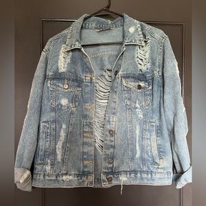 Distressed Denim Jacket by Highway Jeans